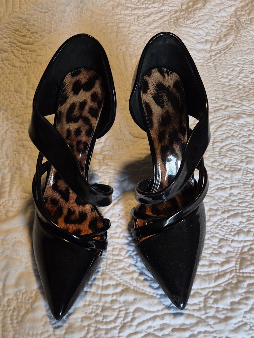 Akira Sexy Strappy Black Stilettos